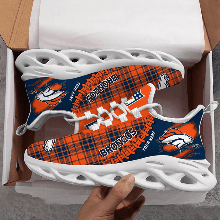 Denver Broncos Personalized Yezy Running Sneakers