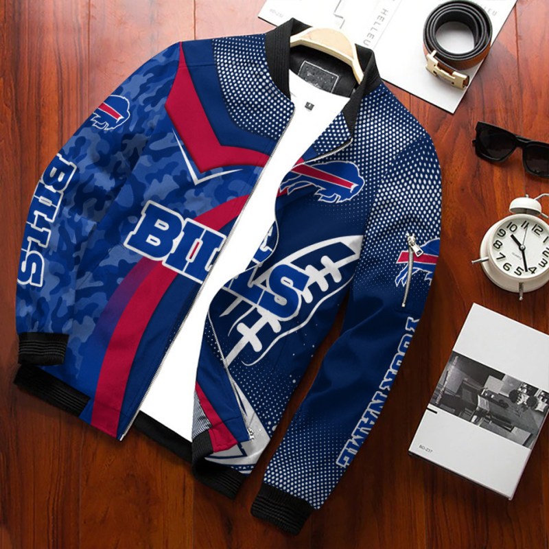 Buffalo Bills Personalized Bomber Jacket Detail View