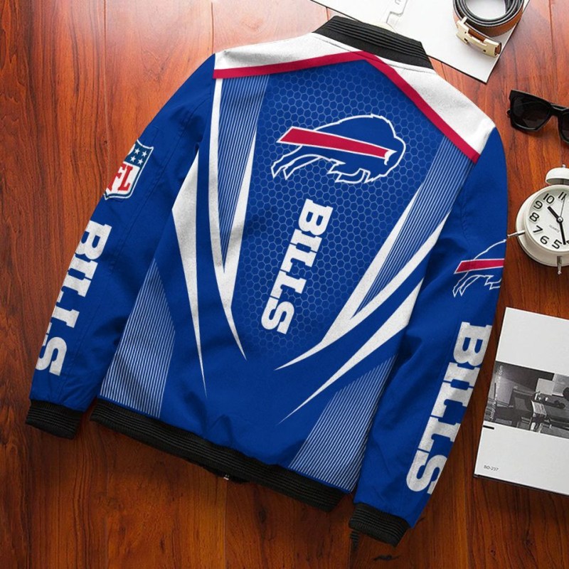 Buffalo Bills Bomber Jacket Back View