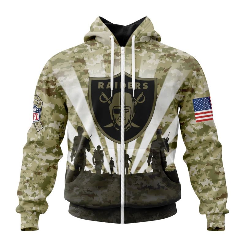 Las Vegas Raiders Zip Hoodie Front