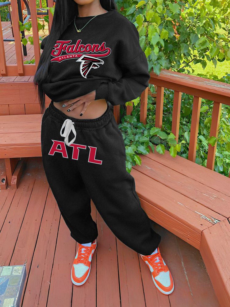 Atlanta Falcons Drop Shoulder Sweatshirt and Sweatpants