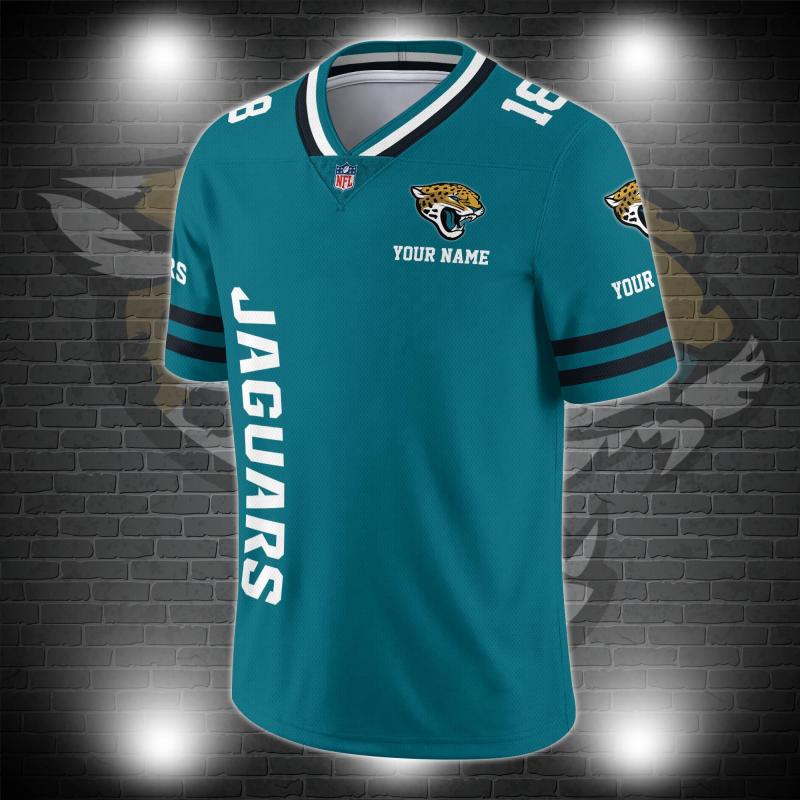 Jacksonville Jaguars Personalized Jersey Side View