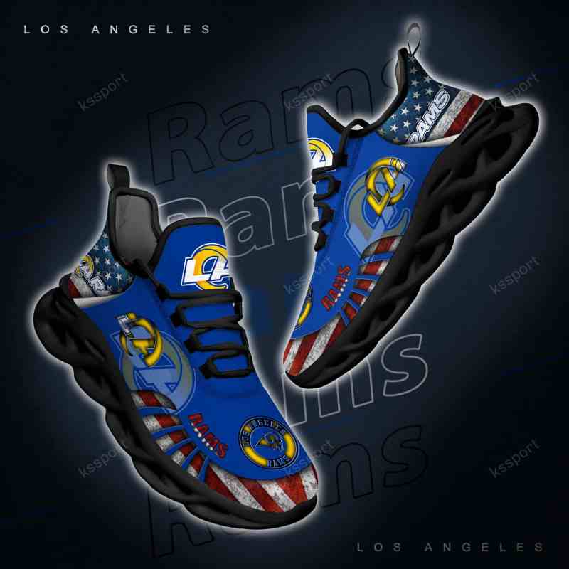 Los Angeles Rams Yezy Sneakers Back View