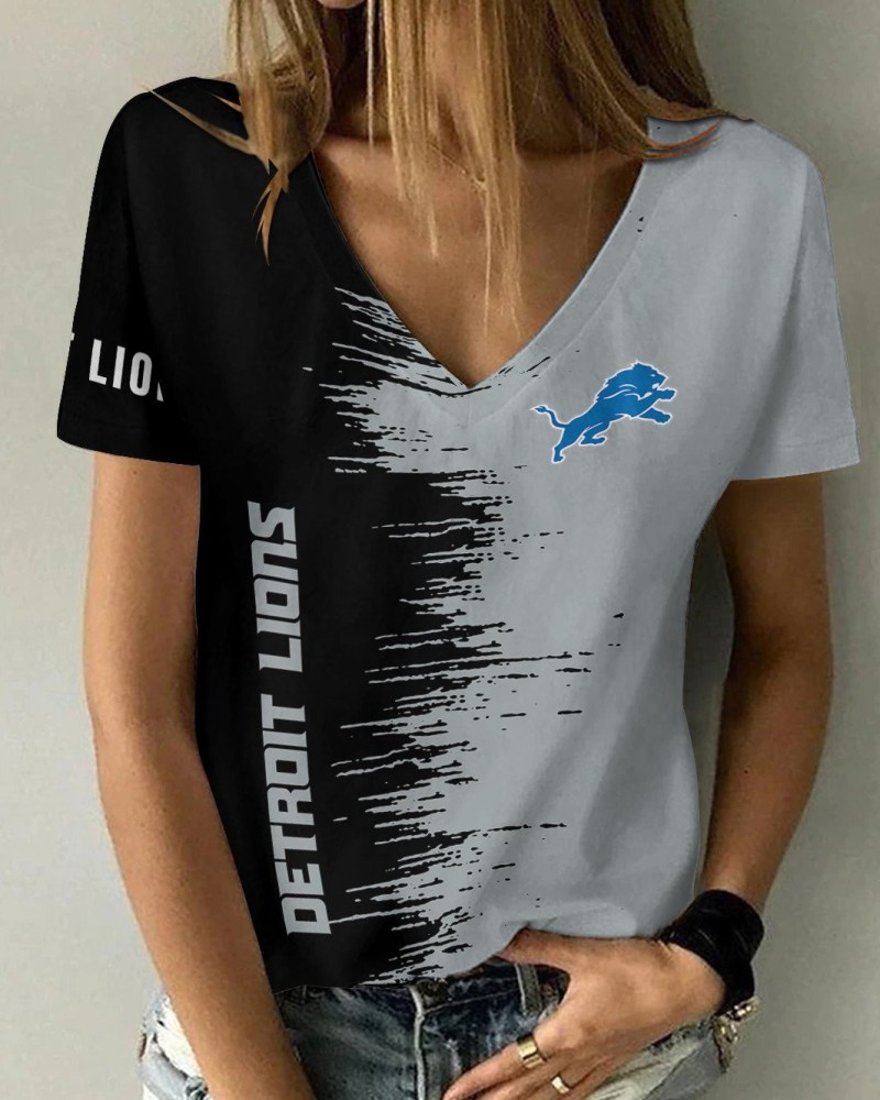 Detroit Lions Women's Summer V-neck T-shirt
