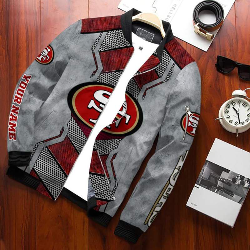 San Francisco 49ers Personalized Bomber Jacket Side