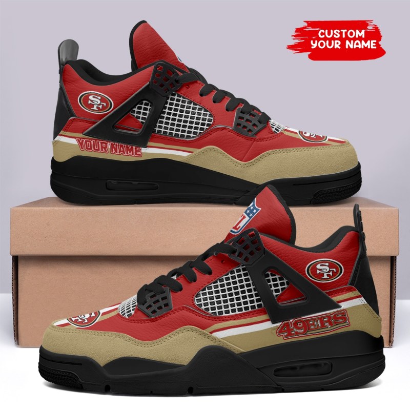 San Francisco 49ers AJ4 Sneaker Close-Up