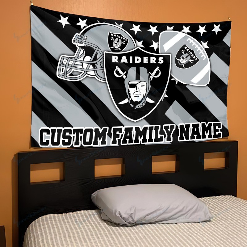 Las Vegas Raiders Personalized Flag