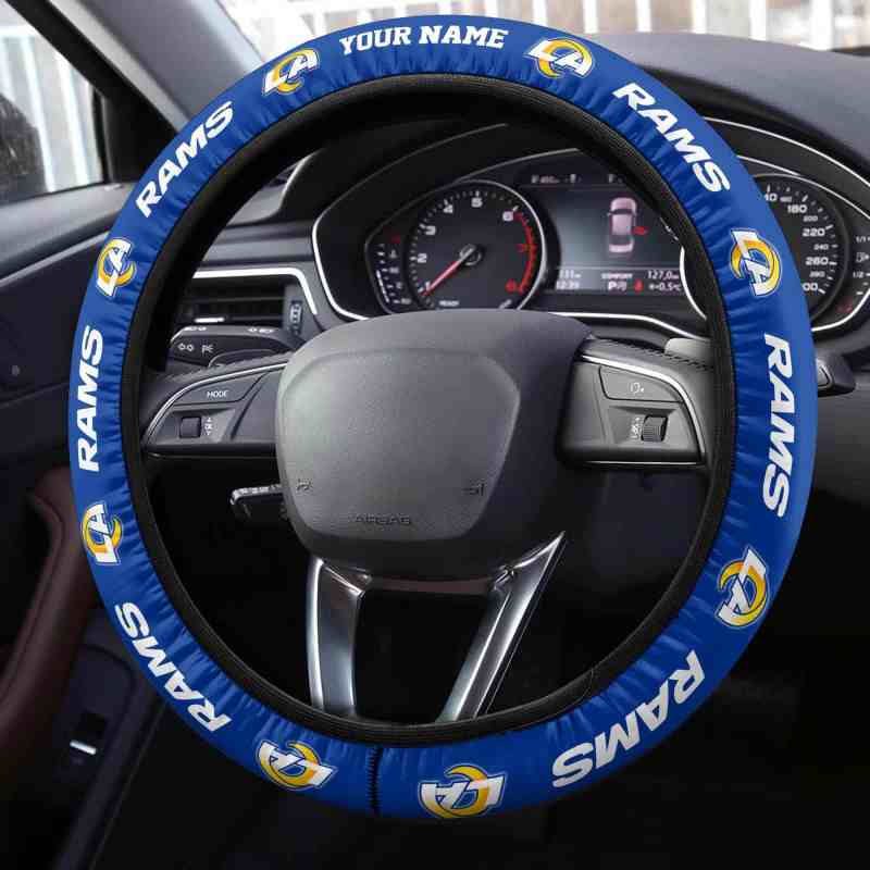 Los Angeles Rams Personalized 3D Steering Wheel Cover