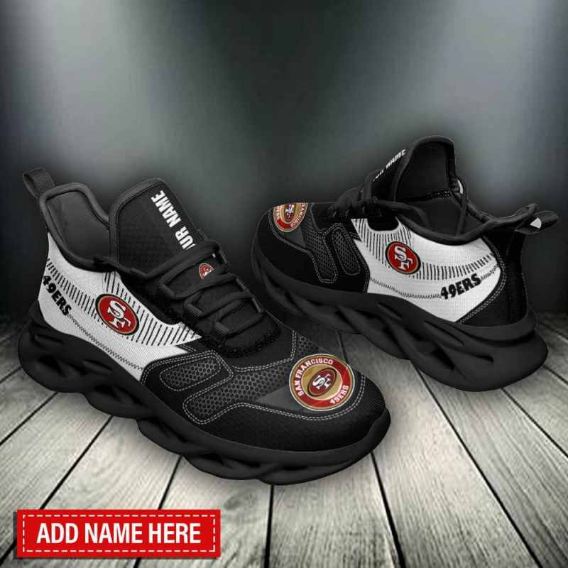 San Francisco 49ers Yezy Running Sneakers Rear View
