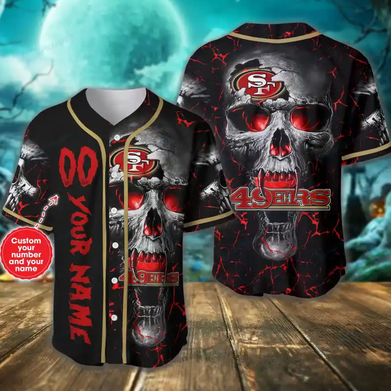 San Francisco 49ers Personalized Baseball Jersey