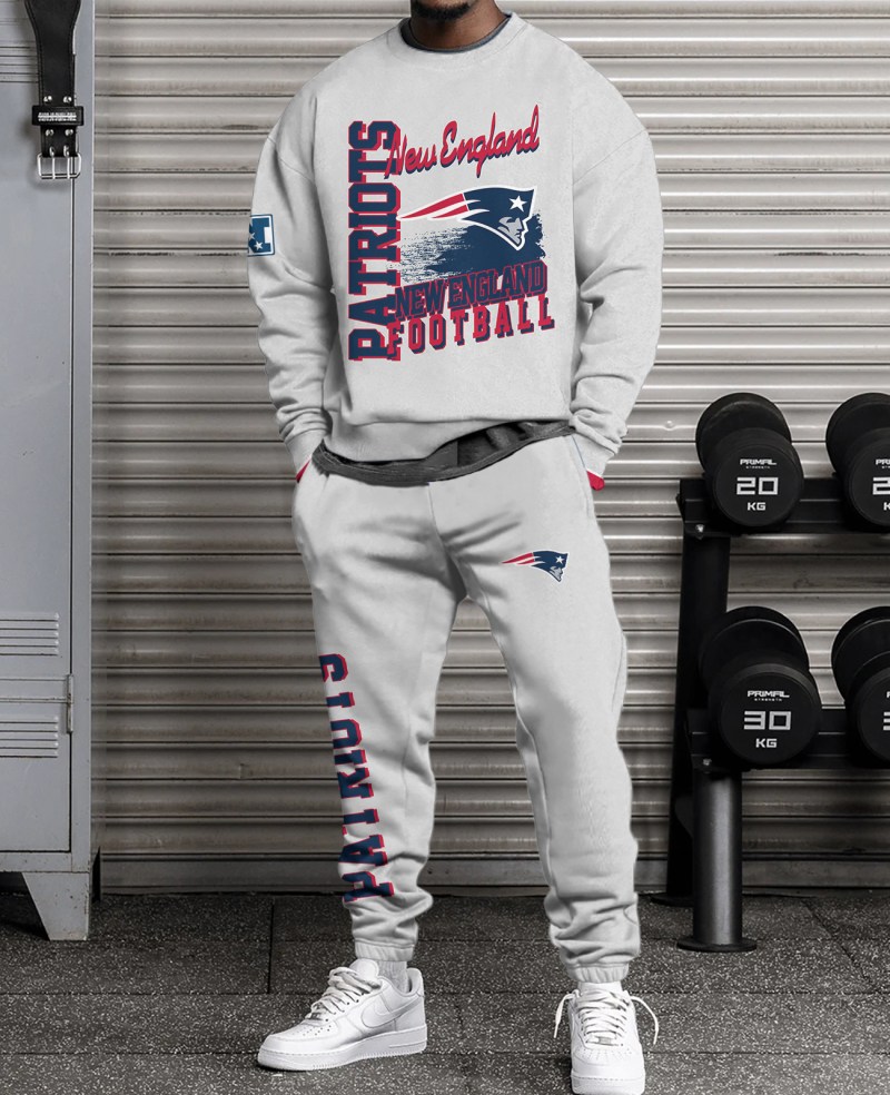 New England Patriots Combo 3D Sweatsuit and Sweatpants