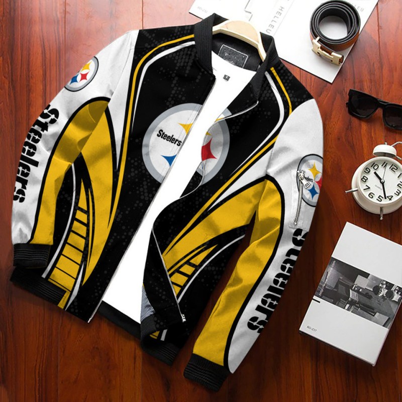 Pittsburgh Steelers Personalized Bomber Jacket Image 2