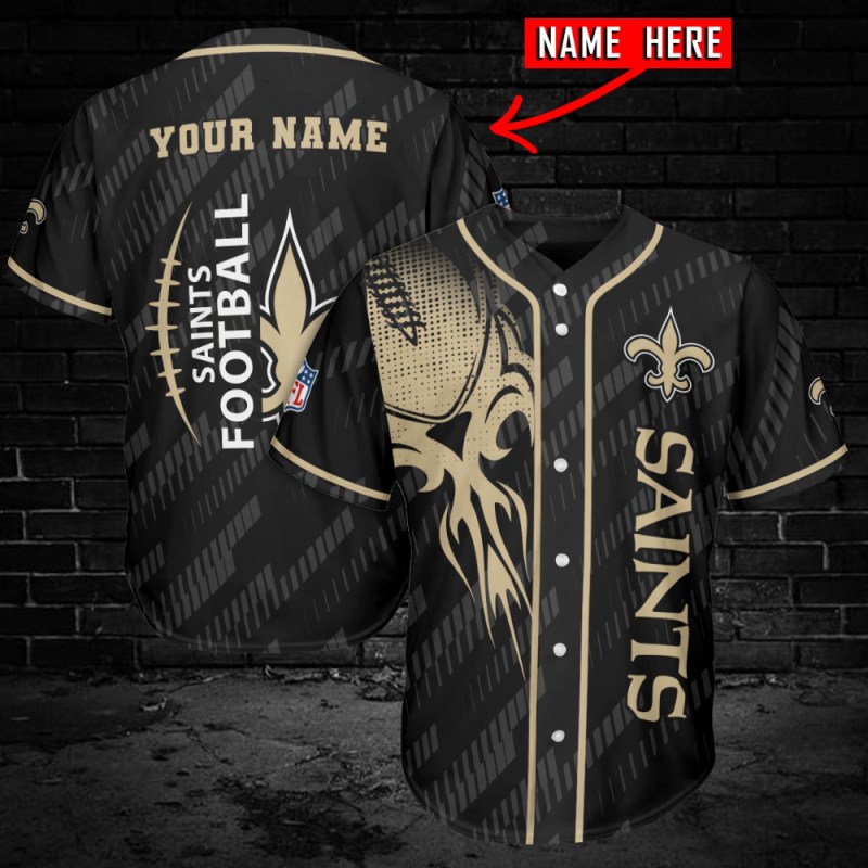 New Orleans Saints Personalized Baseball Jersey