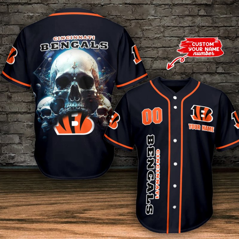 Cincinnati Bengals Personalized Baseball Jersey