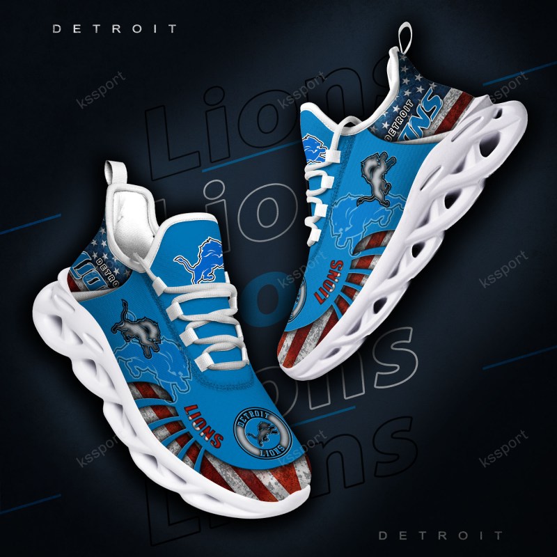 Detroit Lions Yezy Running Sneakers
