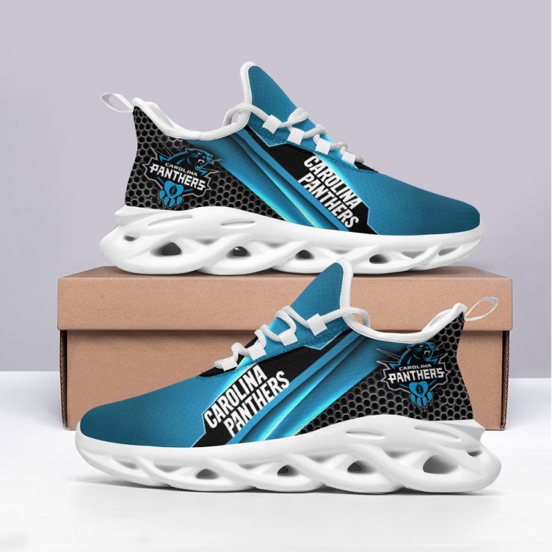 Carolina Panthers Yezy Running Sneakers side view