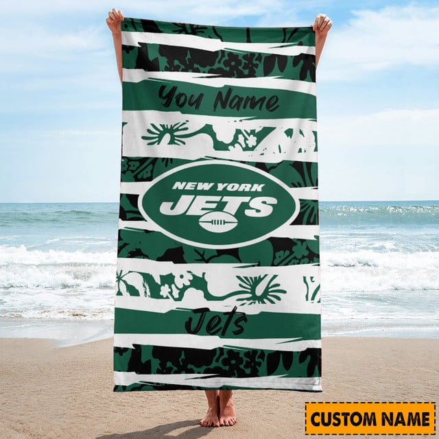 New York Jets Personalized Beach Towel