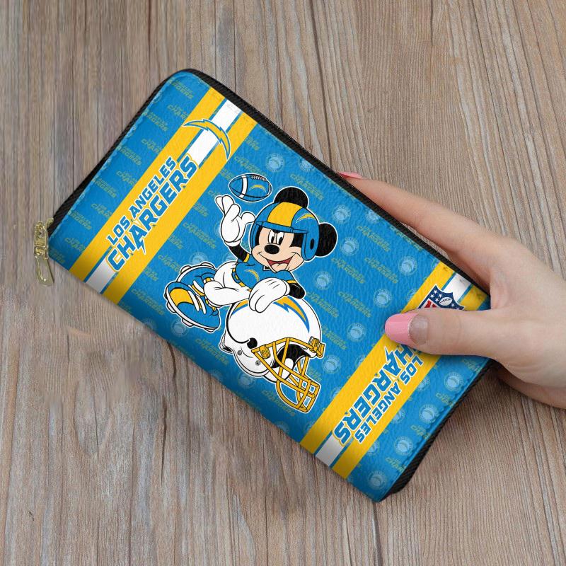Wood mockup of Los Angeles Chargers Wallet