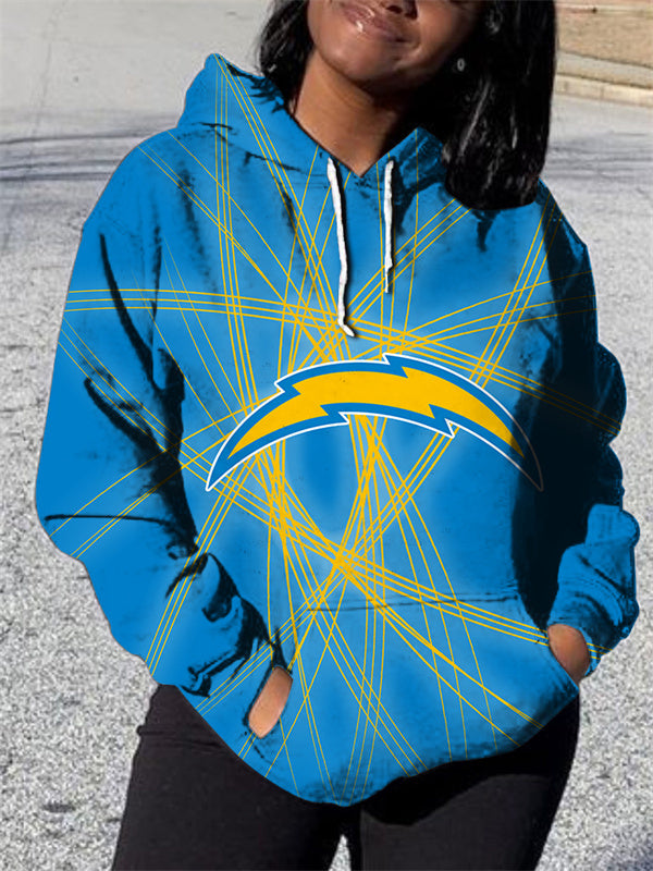 Los Angeles Chargers 3D Printed Pocket Pullover Hoodie