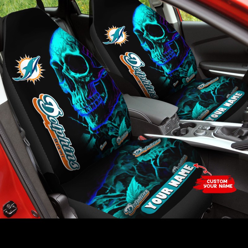 Miami Dolphins Personalized Car Seat Covers