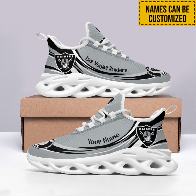 Las Vegas Raiders Personalized Yezy Running Sneakers