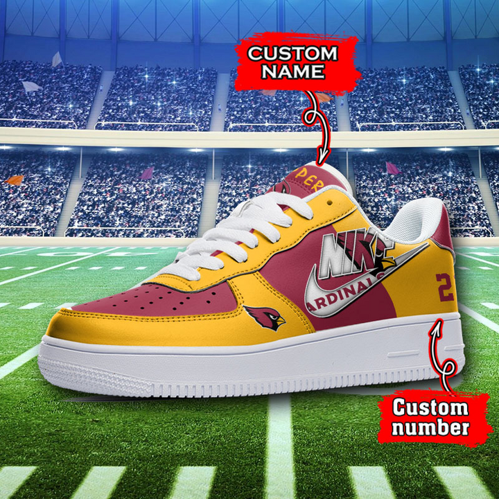 NFL Arizona Cardinals Custom Name Number Air Force 1 Sneaker Side View