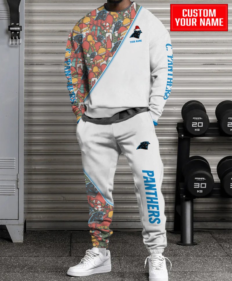 Carolina Panthers Christmas Sweatshirt and Sweatpants