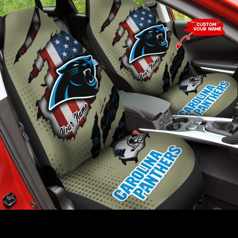 Carolina Panthers Personalized Car Seat Covers