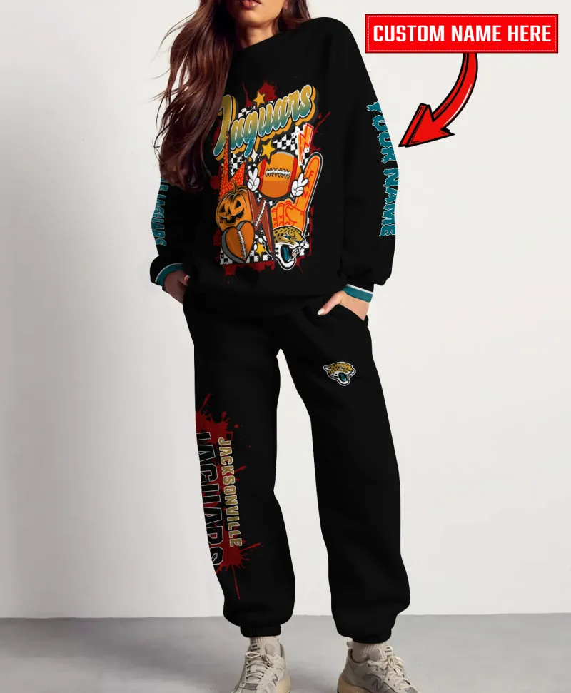 Jacksonville Jaguars Halloween Collection Sweatshirt and Sweatpants Set