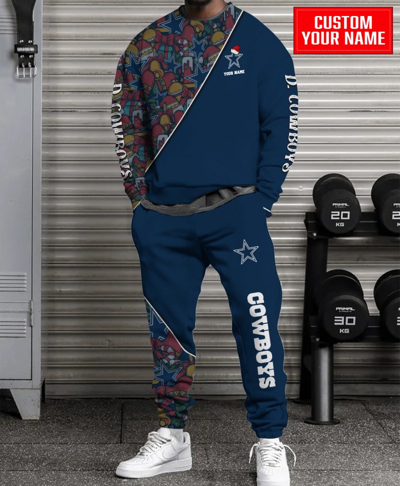 Dallas Cowboys Christmas Pattern Unisex Combo Sweatshirt and Sweatpants