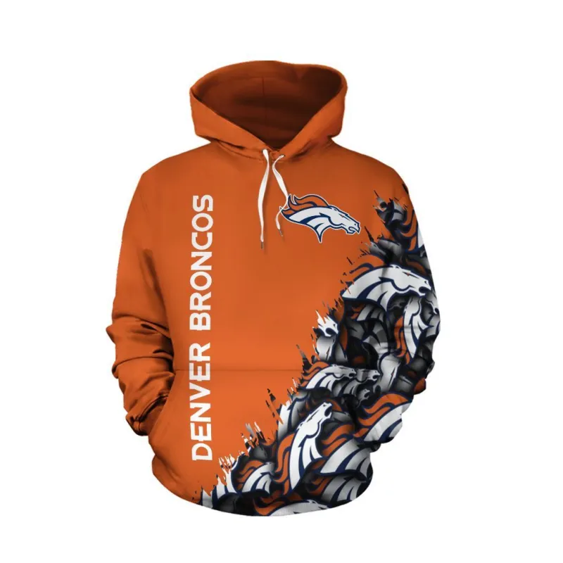Denver Broncos Style Hoodie Front View