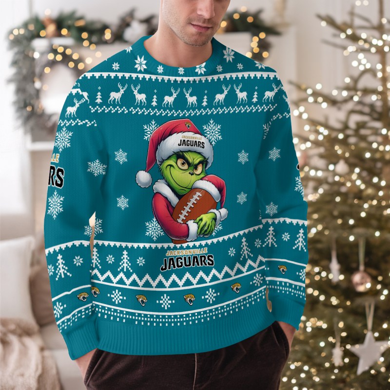 Jacksonville Jaguars Ugly Christmas Sweater - MK Outdoor1