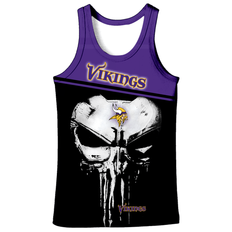 Minnesota Vikings Punisher Skull Sweater