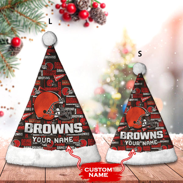 Cleveland Browns Personalized Christmas Hat