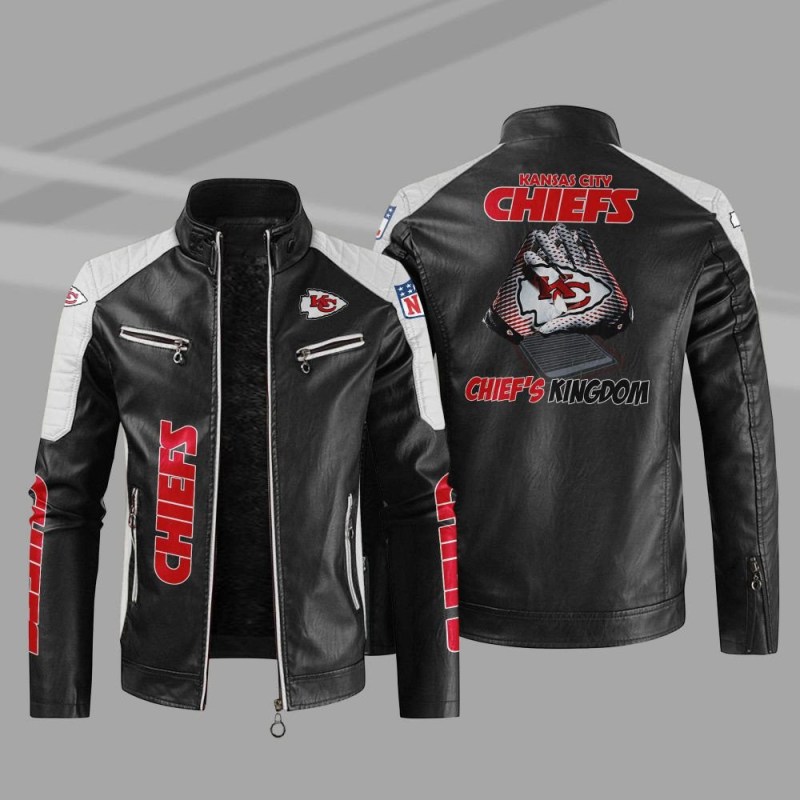 Kansas City Chiefs Stand Collar Leather Jacket