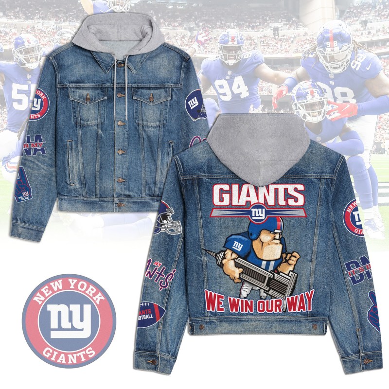 New York Giants Hooded Denim Jacket
