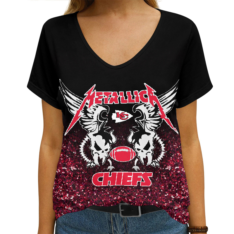 Kansas City Chiefs V-neck T-shirt