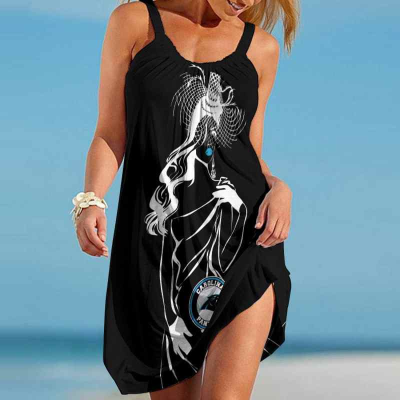 Carolina Panthers Personalized Beach Dress
