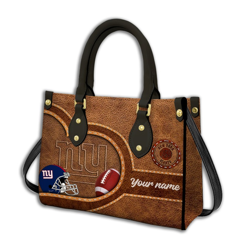 New York Giants Personalized Leather Hand Bag - Image 1
