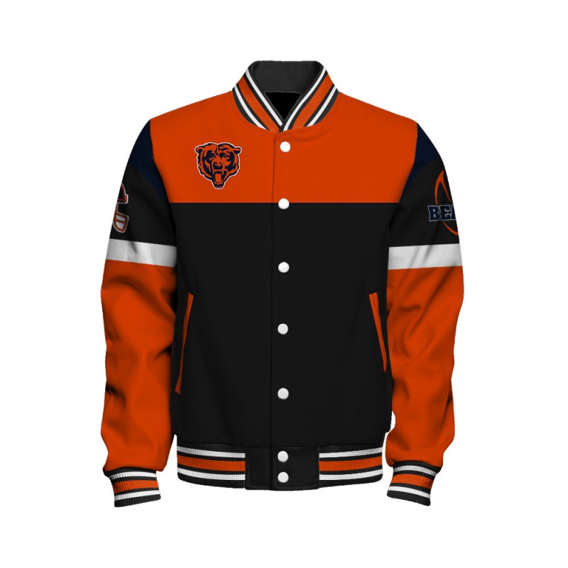 Chicago Bears Unisex Varsity Jacket - Back View