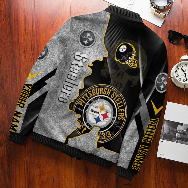 Stylish Personalized Steelers Bomber Jacket