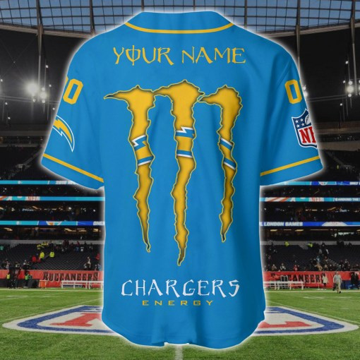 Los Angeles Chargers Personalized Baseball Jersey