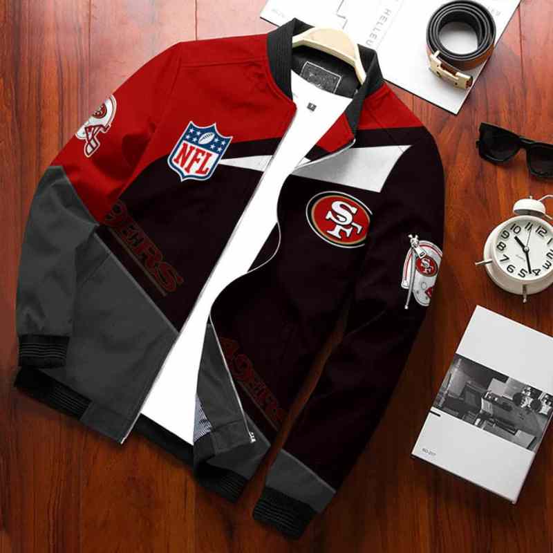 San Francisco 49ers Personalized Bomber Jacket - Front View