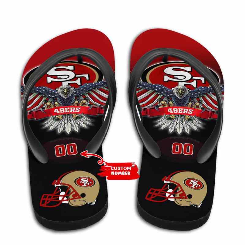 San Francisco 49ers Summer Flip Flop Image 1
