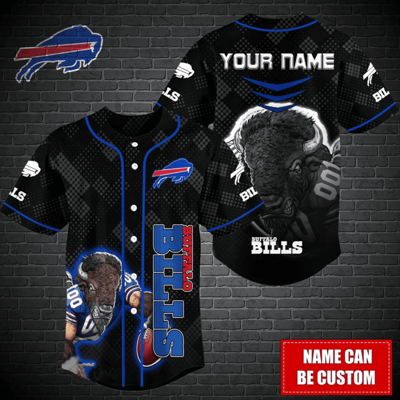 Buffalo Bills Personalized Baseball Jersey