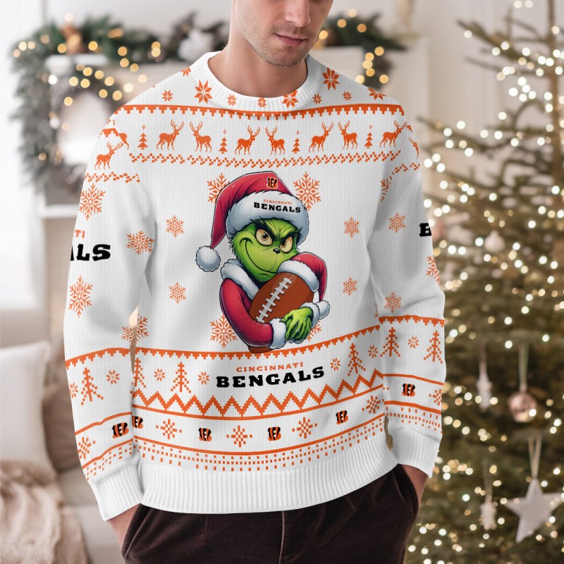 Cincinnati Bengals Premium Ugly Christmas Sweater - Outdoor View 1