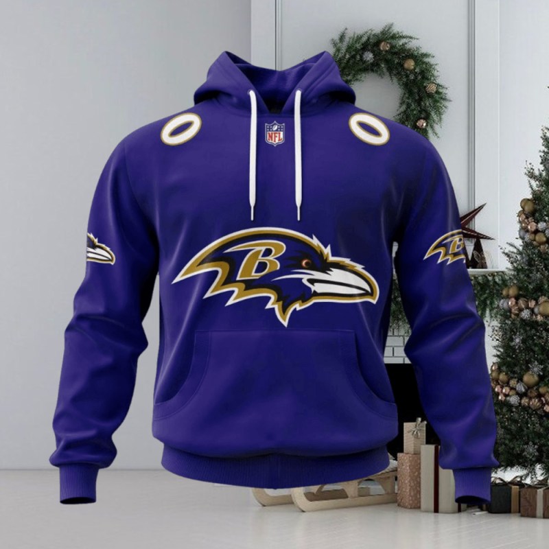 Baltimore Ravens Personalized Hoodie Front View