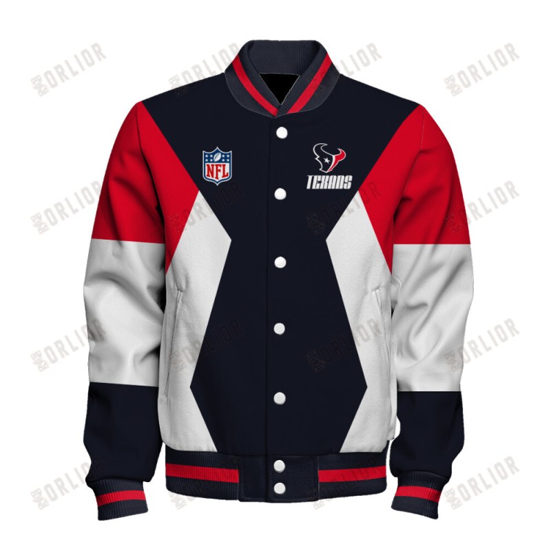 Houston Texans Varsity Jacket Back View