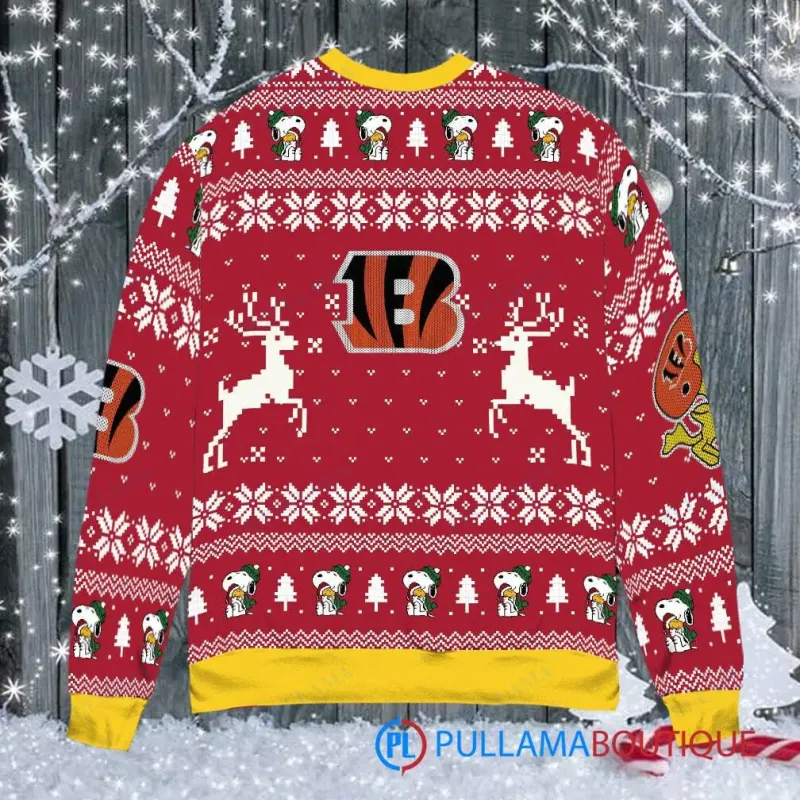 Cincinnati Bengals Ugly Christmas Sweater - side view