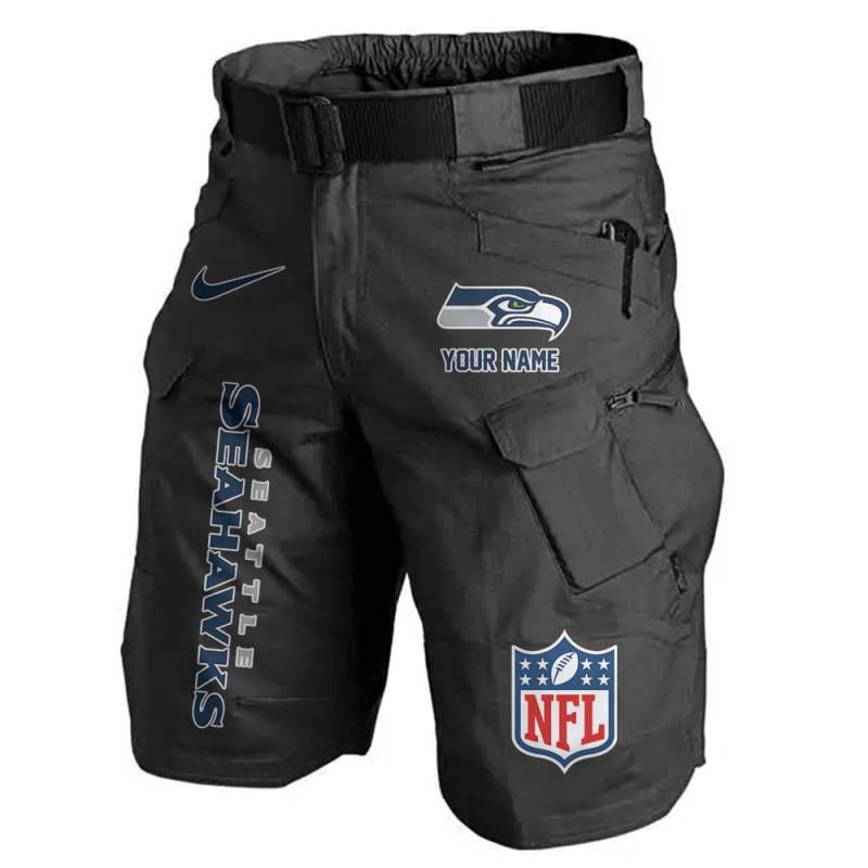 Seattle Seahawks Front Pockets Men's Shorts - Style 2